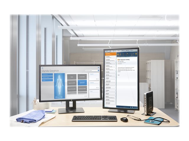 HP t630 - Thin client - tower - 1 x GX-420GI 2 GHz - RAM 4 GB - flash 8 GB - Radeon R7E - GigE - HP Smart Zero Core - monitor: none