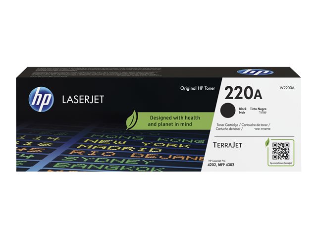 HP 220A - Black - original - LaserJet - toner cartridge (W2200A) - for Color LaserJet Pro MFP 4301, MFP 4303