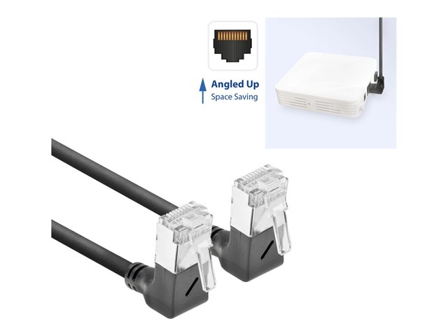 CAT6A UFTP SL U/U-ANG BK 1.00M. 1 stk