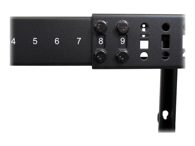StarTech.com 25U 19\" Open Frame Server Rack, 4 Post Adjustable Depth 22-40\" Mobile, Free Standing Rolling Network/Computer Equipment Data Rack, Dell PowerEdge, HP ProLiant ThinkServer - Adjustable Server Rack (4POSTRACK25U) - Rack open frame - black - 25U - for P/N: CABSCREWM5B, CABSCREWSM5, CABSCREWSM5B, CABSCREWSM62, CABSCREWSM6B, CABSCRWS1224