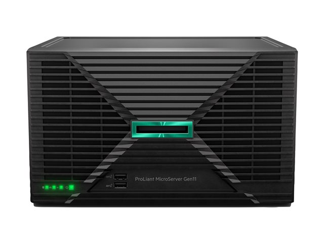 HPE ProLiant MicroServer Gen11 - Server - ultra micro tower 1-way - 1 x Xeon 6325P / up to 5.2 GHz - RAM 32 GB - SATA - non-hot-swap 3.5\" bay(s) - HDD 2 x 4 TB - Gigabit Ethernet - no OS - monitor: none - Smart Choice