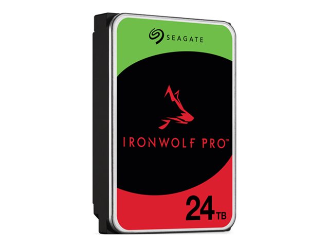 Seagate IronWolf Pro ST24000NT002 - Hard drive - 24 TB - internal - 3.5\" - SATA 6Gb/s - 7200 rpm - buffer: 512 MB - with 3 years Seagate Rescue Data Recovery
