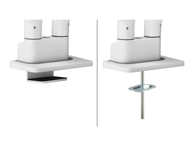 Neomounts DS70S-950WH2 NEXT One - Mounting kit (monitor arm, clamp mounting base, grommet mount) - full-motion - for 2 LCD displays - aluminium - white - screen size: 17\"-35\" - desk-mountable