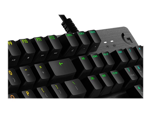Logitech Gaming G512 - Keyboard - backlit - USB - US International - key switch: GX Brown Tactile - carbon