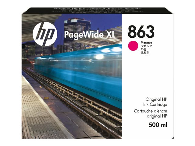 HP 863 - 500 ml - magenta - original - PageWide XL - ink cartridge - for PageWide XL 3920