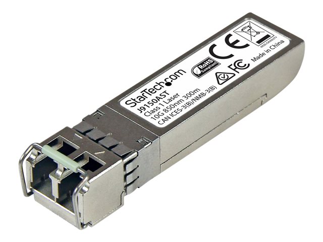 StarTech.com HP J9150A Compatible SFP+ Module - Lifetime Warranty (J9150AST) - SFP+ transceiver module (equivalent to: HP J9150A) - 10GbE - 10GBase-SR - LC multi-mode - up to 300 m - 850 nm - for HPE 6120, 6600, ProLiant DL360p Gen8, HPE Aruba 2930F 24, 2930F 48, 5406, CX 10000