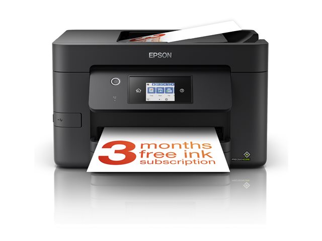 Epson WorkForce Pro WF-3820DWF - Multifunction printer - colour - ink-jet - A4/Legal (media) - up to 21 ppm (printing) - 250 sheets - 33.6 Kbps - USB 2.0, LAN, Wi-Fi(n), USB host