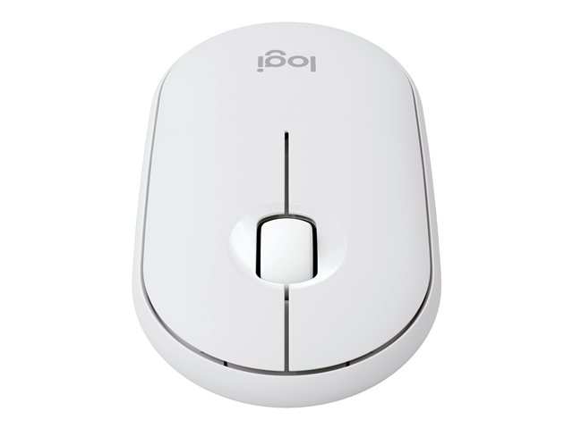 Logitech Pebble Mouse 2 M350s - Mouse - optical - 3 buttons - wireless - Bluetooth 5.2 LE - tonal white