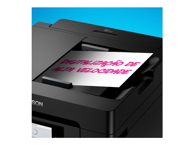 Epson EcoTank ET-5850 - Multifunction printer - colour - ink-jet - A4 (210 x 297 mm) (original) - A4 (media) - up to 25 ppm (printing) - 550 sheets - 33.6 Kbps - USB 2.0, LAN, Wi-Fi(ac) - black
