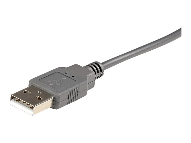 StarTech.com USB to Serial Adapter - 3 ft / 1m - with DB9 to DB25 Pin Adapter - Prolific PL-2303 - USB to RS232 Adapter Cable (ICUSB232DB25) - Serial adapter - USB 2.0 - grey
