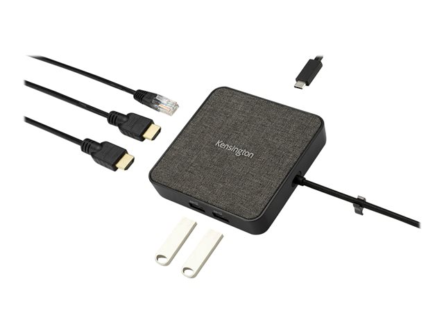 Kensington MD120U4 - Docking station - USB-C / USB4 / Thunderbolt 3 / Thunderbolt 4 - 2 x HDMI - 1GbE, 2.5GbE