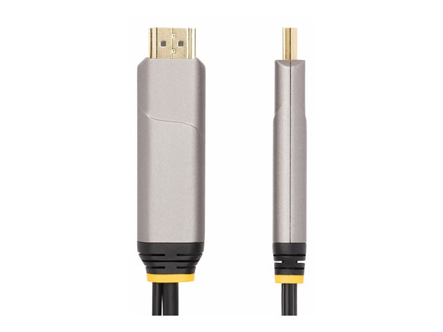 StarTech.com 50ft (15.2m) USB-C to HDMI 2.0 Active Optical Cable, 4K 60Hz - HDMI cable - 24 pin USB-C male to HDMI, USB (power only) male - 15.2 m - shielded/fibre optic - black - Active Optical Cable (AOC), 4K60Hz (3840 x 2160) support, active, Unidirectional