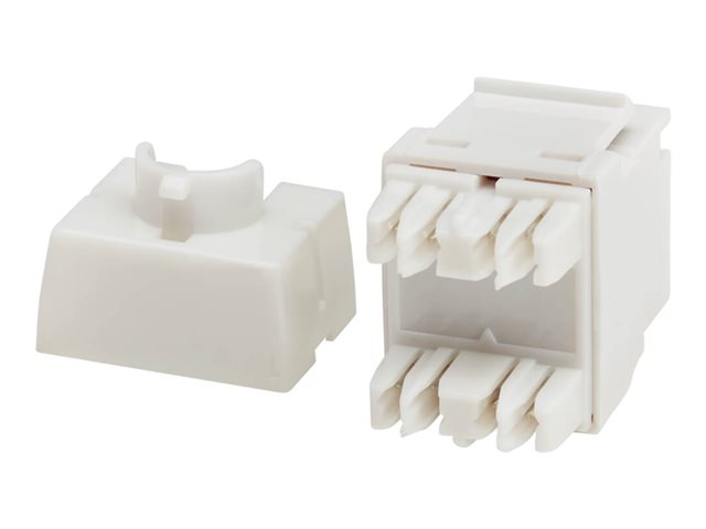 Cat6a 110-Style Punchdown RJ45 KeystoneJack White TAA