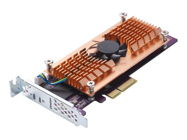 QNAP QM2-2S-220A - Storage controller - SATA - low profile - PCIe 2.0 x2 - for QNAP TS-1232, 1277, 253, 453, 473, 677, 832, 853, 877, 977, TVS-2472, 473, 673, 872, 873