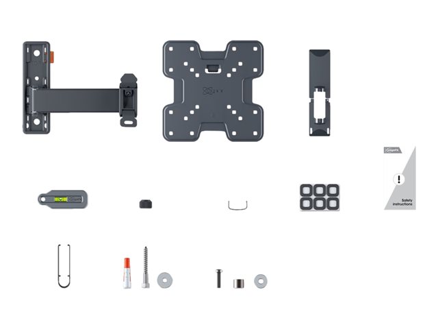 Vogel's Comfort TVM 3225 - Mounting kit (bracket, VESA adapter, cover) - full-motion - for flat panel - aluminium - black - screen size: 19\"-43\" - wall-mountable