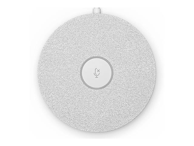 Logitech Rally Mic Pod - Microphone - white - Skype Certified, Zoom Certified, Cisco Webex Certified - for Rally Bar, Plus, Room Solution Large