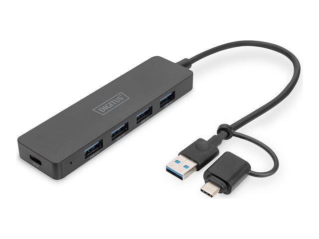 USB 3.0 Hub 4-Port Slimline with USB-C