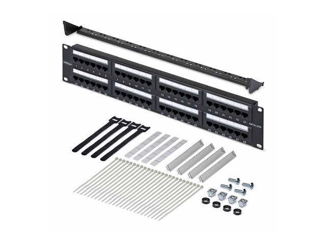 48-Port 2U Rackmount Cat6 Patch Panel
