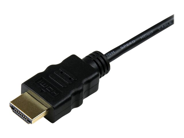 StarTech.com 1m High Speed HDMI Cable with Ethernet HDMI to HDMI Micro - HDMI cable with Ethernet - HDMI male to 19 pin micro HDMI Type D male - 1 m - black