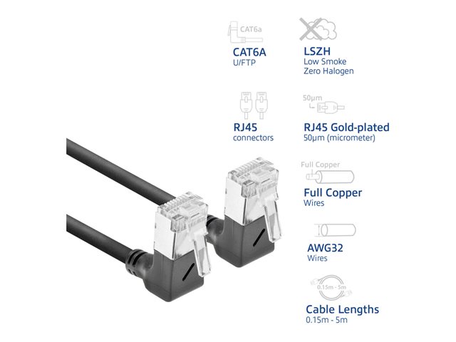 CAT6A UFTP SL U/U-ANG BK 2.00M. 1 stk