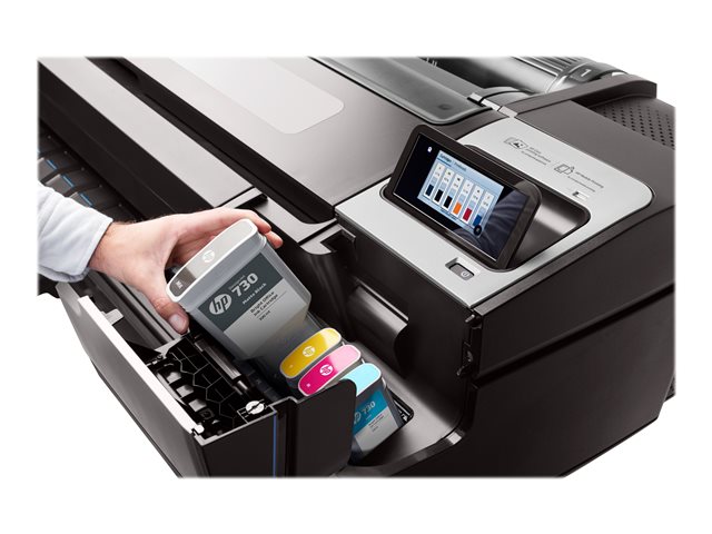 HP DesignJet T1700dr PostScript - 44\" large-format printer - colour - ink-jet - 1118 x 1676 mm - 2400 x 1200 dpi - up to 0.55 min/page - capacity: 2 rolls - Gigabit LAN, USB host - cutter