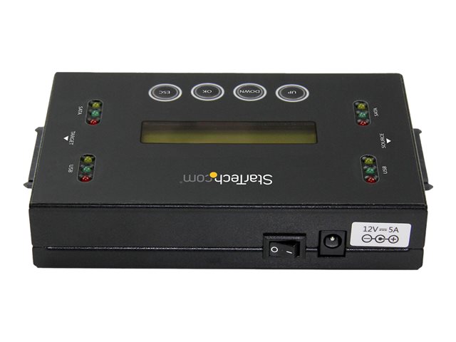 StarTech.com Drive Duplicator & Eraser for USB Flash Drives & 2.5 / 3.5\" SATA SSDs/HDDs- 1:1 duplication plus cross-interface - Standalone (SU2DUPERA11) - Hard drive / USB drive duplicator - 1 bays (Serial ATA-600 / USB) - for P/N: SVA12M5NA