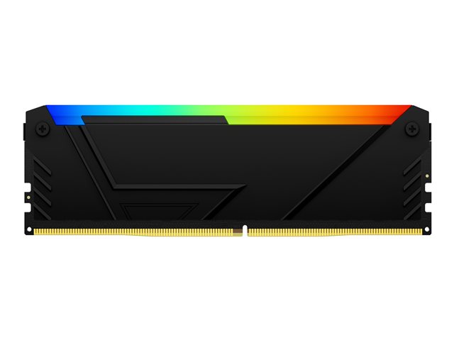 Kingston FURY Beast RGB - DDR4 - kit - 64 GB: 4 x 16 GB - DIMM 288-pin - 2666 MHz - CL16 - 1.2 V - unbuffered - on-die ECC - black