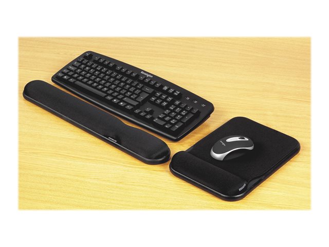 Kensington Sports Contour Gel Mouse Wrist Pad - Mouse pad with wrist pillow - black