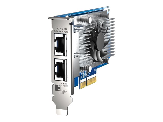 QNAP QXG-10G2T-X710 - Network adapter - PCIe 3.0 x4 low profile - 10Gb Ethernet x 2 - for QNAP QSW-1208-8C, QSW-M2108-2C