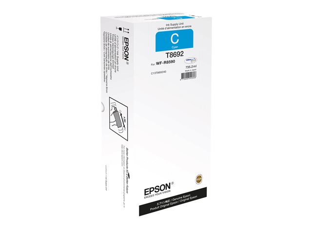Epson T8692 - 735.2 ml - cyan - original - ink refill - for WorkForce Pro R8590 D3TWFC, WF-R8590, WF-R8590 D3TWFC, WF-R8590DTWF