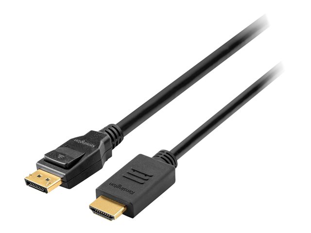 Kensington DisplayPort 1.2 (M) to HDMI (M) Passive Cable, 6ft - Adapter cable - DisplayPort male to HDMI male - 1.83 m - black - passive, 1080p support