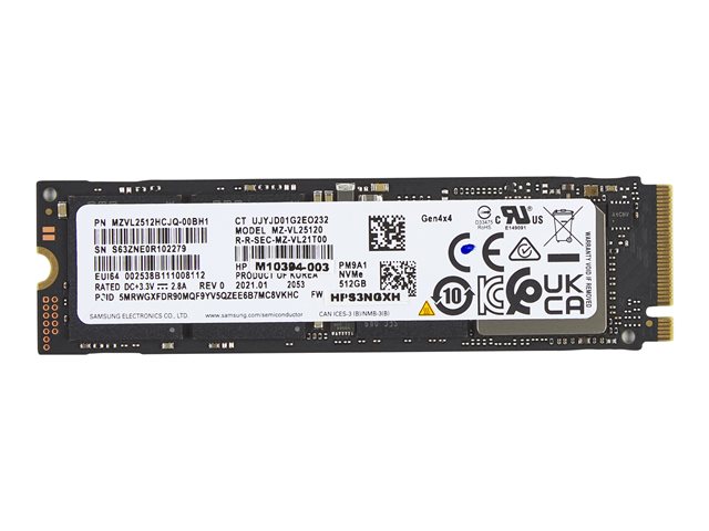HP - SSD - 512 GB - internal - M.2 2280 - PCIe 4.0 x4 (NVMe)