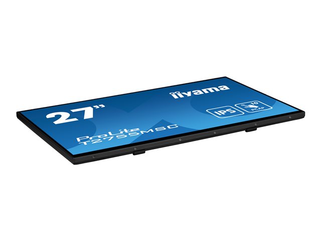 iiyama ProLite T2755MSC-B1 - LED monitor - 27\" - touchscreen - 1920 x 1080 Full HD (1080p) @ 60 Hz - IPS - 400 cd/m² - 1000:1 - 5 ms - HDMI, DisplayPort - speakers - black, matte