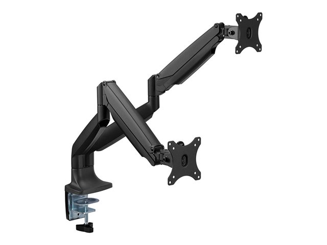 Neomounts NM-D750D - Mounting kit - full-motion - for 2 LCD displays - black - screen size: 10"-32" - clamp mountable, grommet, desk-mountable