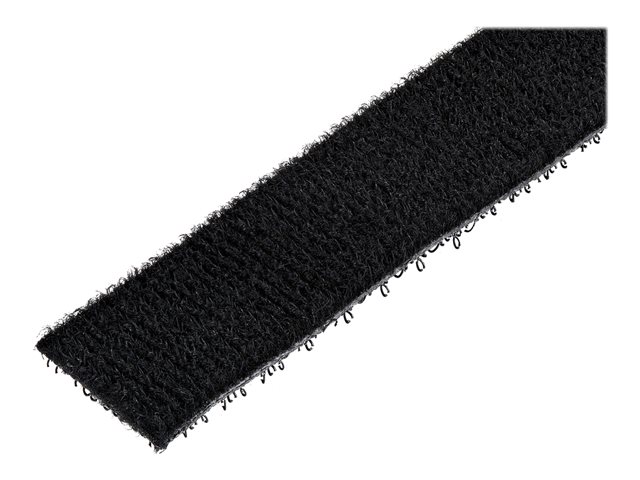 StarTech.com 25ft. Hook and Loop Roll - Cut-to-Size Reusable Cable Ties - Bulk Industrial Wire Fastener Tape - Adjustable Fabric Wraps - Black (HKLP25) - Cable tie roll - 7.62 m - for P/N: CABSHF2POST2, HKLP25BL, HKLP25GN, HKLP25RD, HKLP25YW, RK4OD