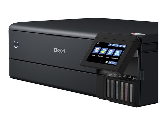 Epson EcoTank ET-8550 - Multifunction printer - colour - ink-jet - refillable - A3 (media) - up to 16 ppm (printing) - USB, LAN, Wi-Fi(ac), USB host - black