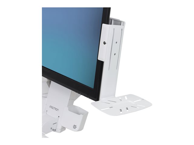 Ergotron StyleView - Mounting kit (angle brackets, mounting hardware, VESA mount bracket, P/L lockout hardware, angle shelf) - for scanner - white - side of a monitor