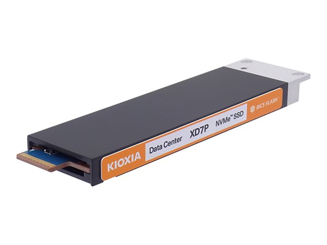 KIOXIA XD7P Series - SSD - encrypted - 7680 GB - internal - E1.S 9.5mm - PCI Express 5.0 (NVMe) - Self-Encrypting Drive (SED)