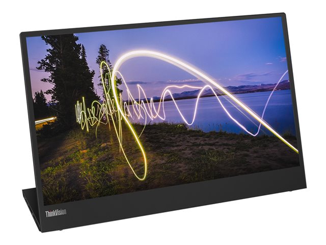 Lenovo ThinkVision M15 - LED monitor - 15.6\" - portable - 1920 x 1080 Full HD (1080p) @ 60 Hz - IPS - 250 cd/m² - 1000:1 - 6 ms - 2xUSB-C - raven black - Campus