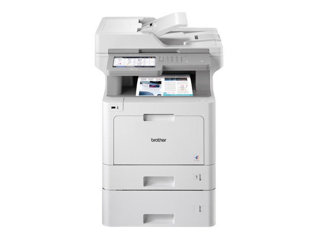 Brother MFC-L9570CDWT - Multifunction printer - colour - laser - 215.9 x 355.6 mm (original) - A4/Legal (media) - up to 31 ppm (printing) - 800 sheets - 33.6 Kbps - USB 2.0, Gigabit LAN, Wi-Fi(n), USB host, NFC