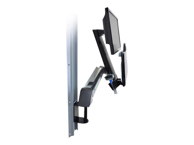 Ergotron StyleView - Mounting kit (wrist rest, track mount bracket kit, height adjust bracket, keyboard tray with left/right mouse tray, barcode scanner and mouse holder, combo arm) - for LCD display / PC equipment - polished aluminium - screen size: up to 24\"