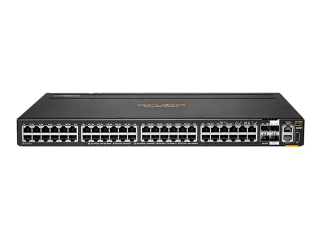 HPE Aruba 6200M 48G 4SFP+ Switch - Switch - Max. Stacking Distance 10 kms - L3 - Managed - 48 x 10/100/1000 + 4 x 1 Gigabit / 10 Gigabit SFP+ (uplink / stacking) - front and side to back - rack-mountable - BTO