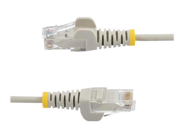 StarTech.com 50cm Slim LSZH CAT6 Ethernet Cable, 10 Gigabit Snagless RJ45 100W PoE Patch Cord, CAT 6 10GbE UTP Network Cable w/Strain Relief, Grey, Fluke Tested/ETL, Low Smoke Zero Halogen - Category 6 - 28AWG (N6PAT50CMGRS) - Patch cable - RJ-45 (M) to RJ-45 (M) - 50 cm - CAT 6 - snagless - grey