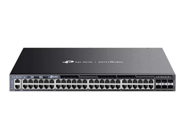 TP-Link Omada SG6654XHP V1 - Switch - L3 - Managed - 48 x 10/100/1000 (PoE+) + 6 x 10Gb Ethernet SFP+ - front to back airflow - rack-mountable - PoE+ (1440 W)