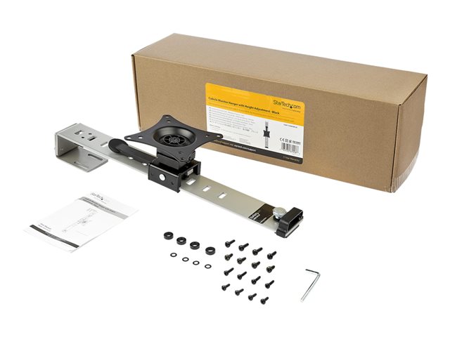 StarTech.com Cubicle Monitor Mount, Cubicle Wall Single Monitor Hanger, Up to 34\" VESA Mount Display, Height Adjustable Ergonomic Office Cubicle Hanging Flat Panel Hook & Clamp Bracket - Landscape/Portrait (ARMCBCLB) - Bracket - for Monitor - plastic, steel - silver - screen size: 17\"-34\" - mounting interface: VESA - wall-mountable