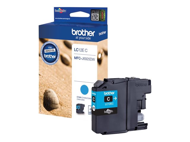 Brother LC12EC - XL Capacity - cyan - original - ink cartridge - for Brother MFC-J6925DW