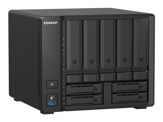 QNAP TS-H973AX-32G - NAS server - 9 bays - SATA 6Gb/s - RAID RAID 0, 1, 5, 6, 10, 50, JBOD, 60, RAID TP - RAM 32 GB - 2.5 Gigabit Ethernet / 10 Gigabit Ethernet - iSCSI support