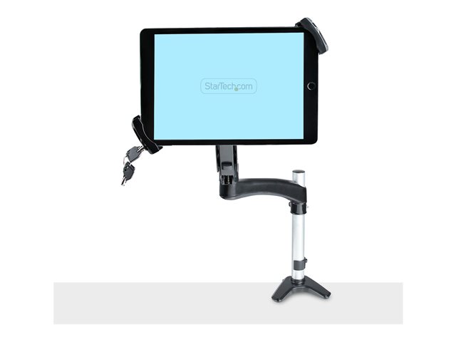 StarTech.com VESA Mount Adapter for Tablets 7.9 to 12.5in - Up to 2kg (4.4lb) - 75x75/100x100 VESA Patterns - Universal Anti-Theft Tablet VESA Mount Clamp - Secure Tablet Mount - Black - Mounting kit (tablet security holder, weighted plate) - for tablet - lockable - steel, plastic - black - screen size: 7.9\" - 12.5\" - arm mountable, stand mountable, VESA bracket mounting - for Apple 11-inch iPad Pro (1st generation, 2nd generation, 3rd generation)