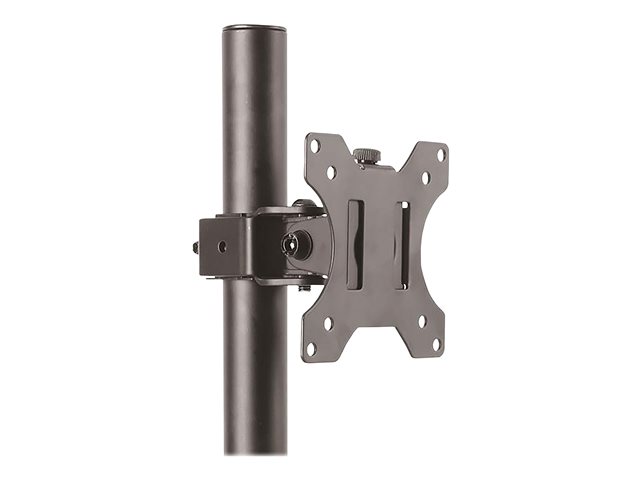 StarTech.com Single Monitor Desk Mount, Single Screen Heavy Duty Pole Mount for up to 8kg VESA Compatible Displays, Ergonomic Height Adjustable Monitor Arm Mount, Desk Clamp/Grommet - Small Footprint Design (ARMPIVOTV2) - Mounting kit (desk clamp mount, pole clamp, pole, grommet plate, washers, cable management clip) - for Monitor - plastic, steel - black - screen size: 13\"-32\" - C-clamp, grommet, desk-mountable