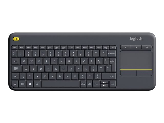 Logitech Wireless Touch Keyboard K400 Plus - Keyboard - with touchpad - wireless - 2.4 GHz - QWERTZ - Hungarian - black